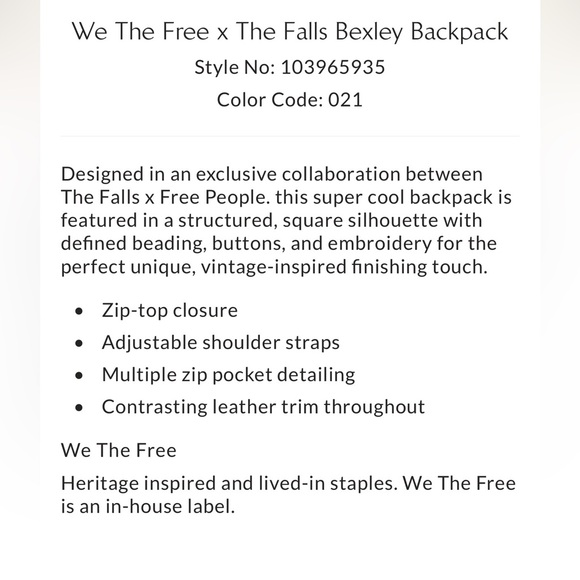 Free People We The Free x The Falls Bexley Backpack - Picture 15 of 15